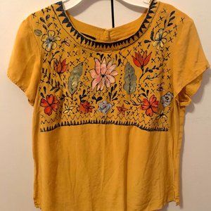 Handpainted Jones New York Silk Shirt